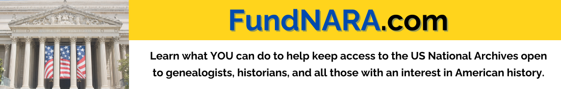 Image of the US National Archives and link to fundnara.com